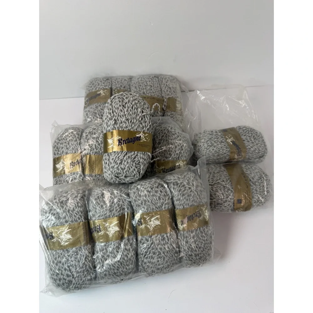 Bretagne Made In France Yarn Wool Acyrlic Blend Vintage Lot Of 15 50g‎ Each